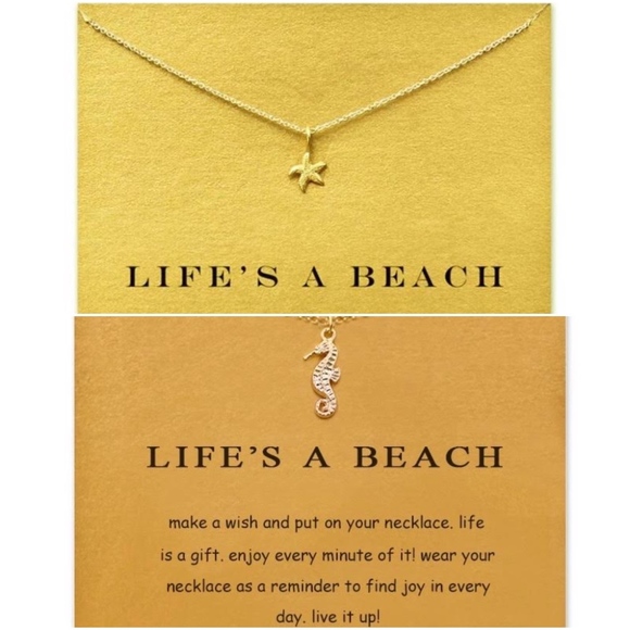 Trend Setter Diva Jewel's Jewelry - LIFE"S A BEACH STARFISH OR SEAHORSE NECKLACE